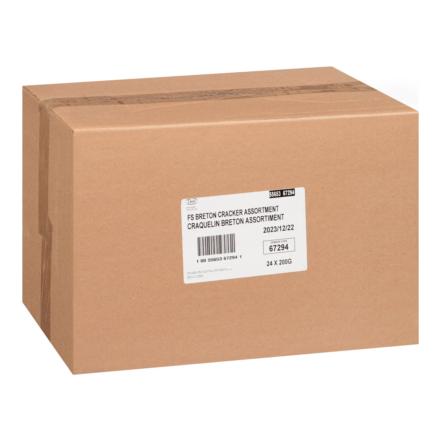 Cracker Breton Assortment - 24 x 200 g - Dare - Restaurant and Foodservice Ingredients - Canadian Distribution - Ships Free Within Canada on Orders Above CAD $199