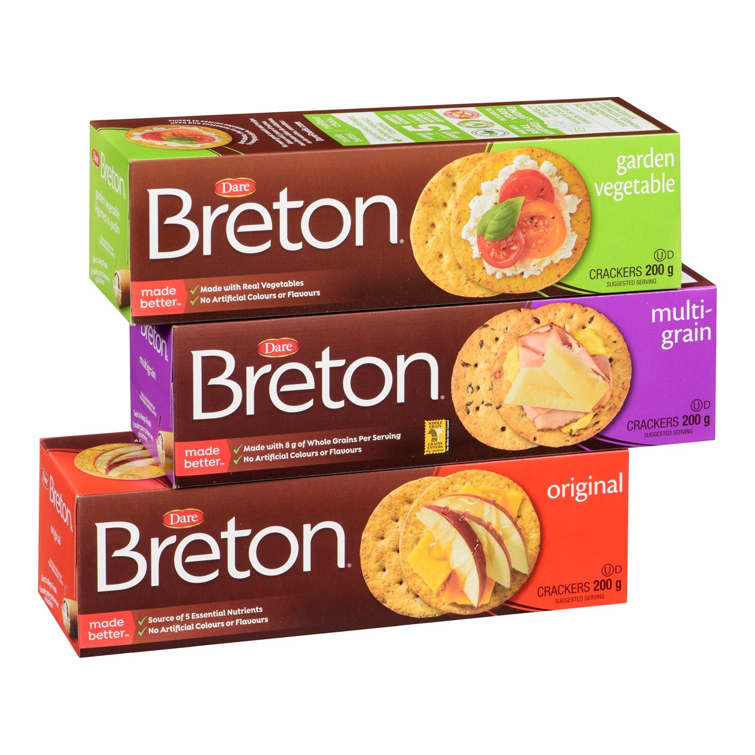 Cracker Breton Assortment - 24 x 200 g - Dare - Restaurant and Foodservice Ingredients - Canadian Distribution - Ships Free Within Canada on Orders Above CAD $199
