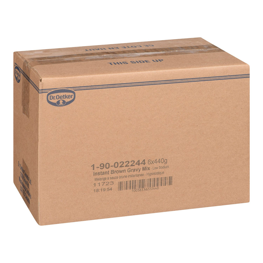 Gravy Brown Mix Instant Low-Sodium - 6 x 440 g - Oetker - Restaurant and Foodservice Ingredients - Canadian Distribution - Ships Free Within Canada on Orders Above CAD $199