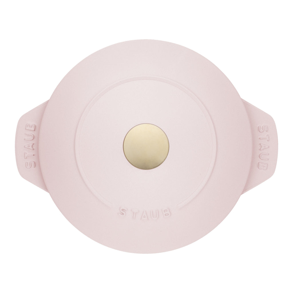 STAUB La Cocotte 1.75 L Cast Iron Round Rice Cocotte, Sorbet Rose