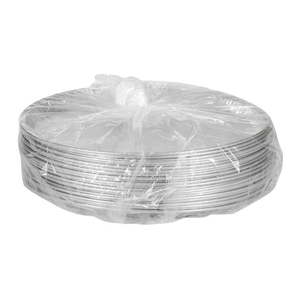Titan 40.6 cm (16 in) Round Aluminum Embossed Catering Trays - Pack of 25  - Disposables, Restaurant Packaging and Take-Out Supplies - Canadian Distribution - Ships Free Within Canada on Orders Above CAD $199