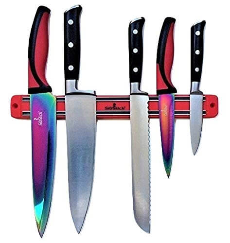 Magnetic Knife Tool Rack - 2 Red