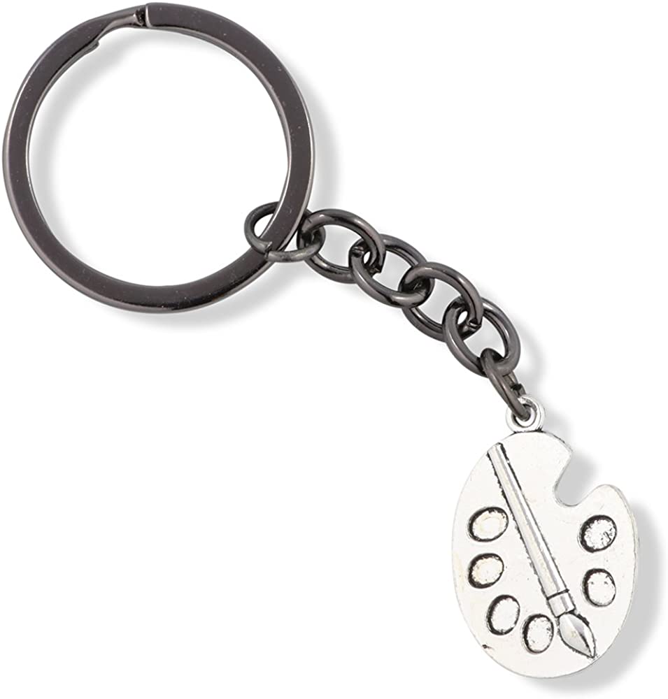 Emerald Park Jewelry Painters Palette Charm Keychain