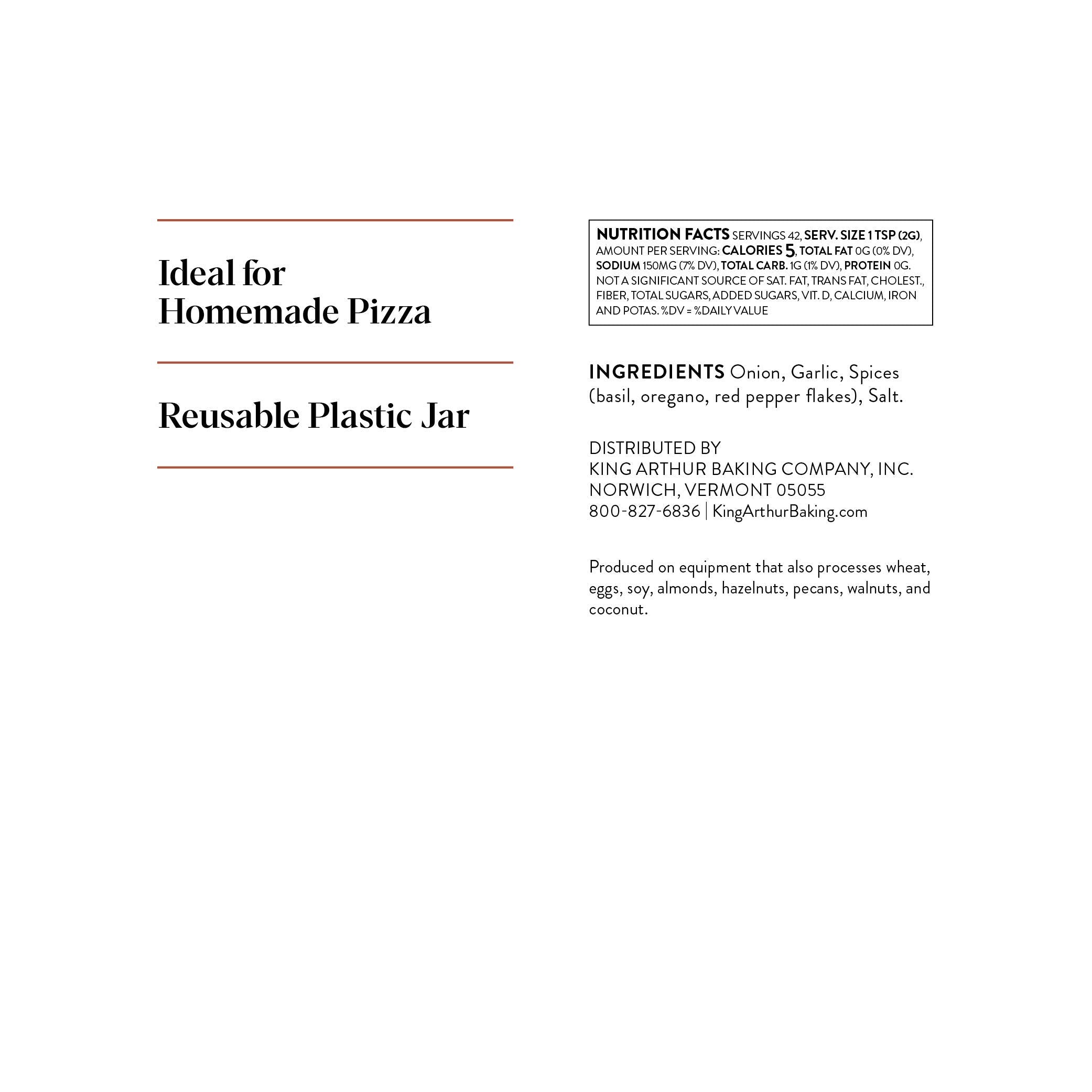 King Arthur Flour Pizza Seasoning - Ships Free Within Canada on Orders Above CAD $199