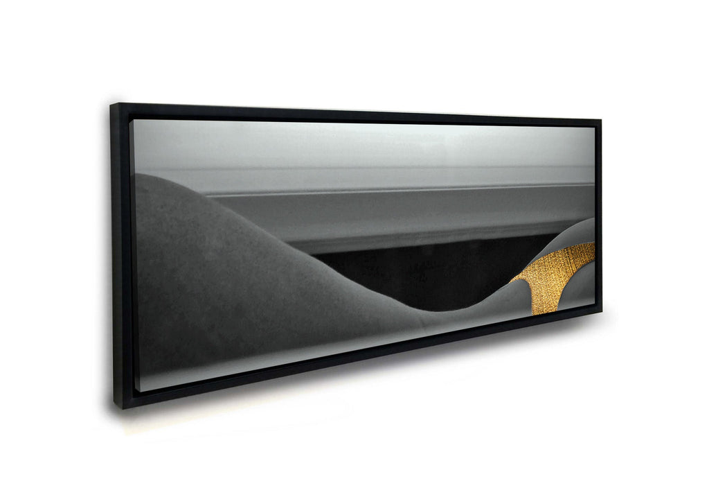 Black and Gold Curves Canvas - Fine Art -Large Wall decor- Gold varnish