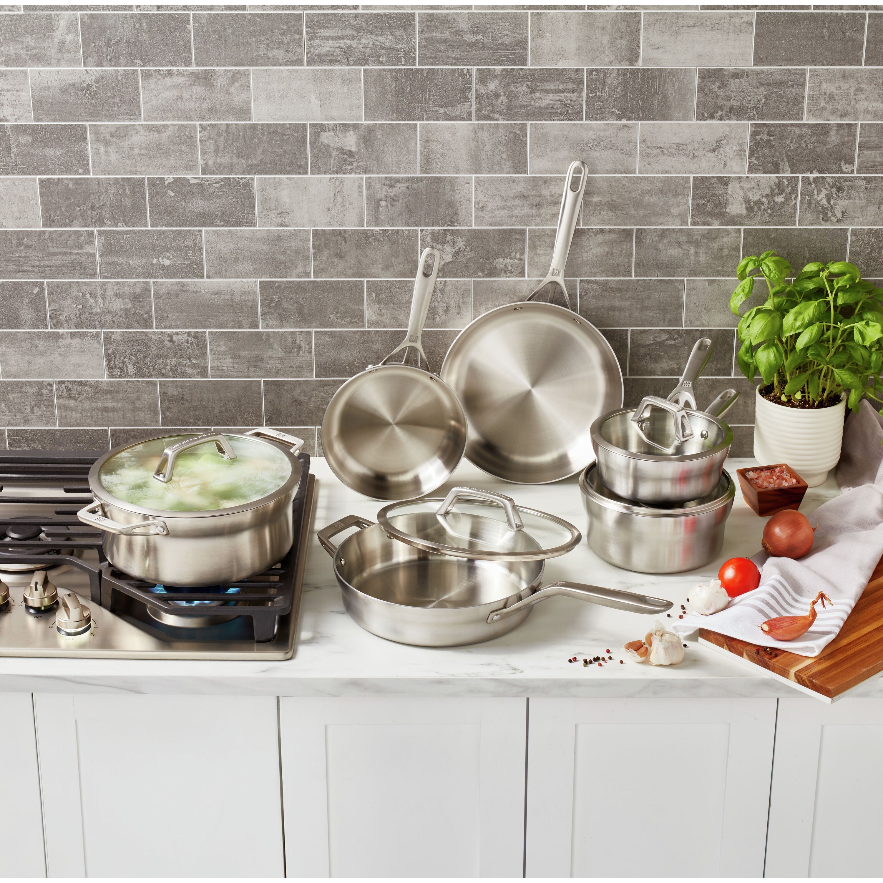 ZWILLING Motion Stainless Steel 10 Piece Stainless Steel Cookware Set