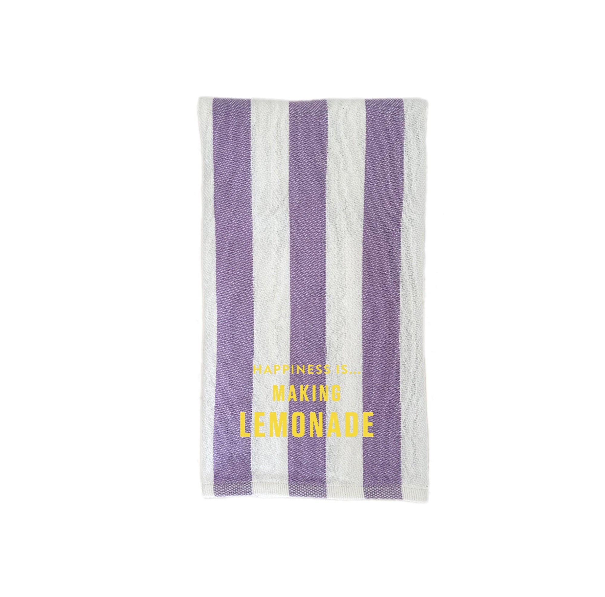 Custom Tea/Hand Towel, Striped Lilac