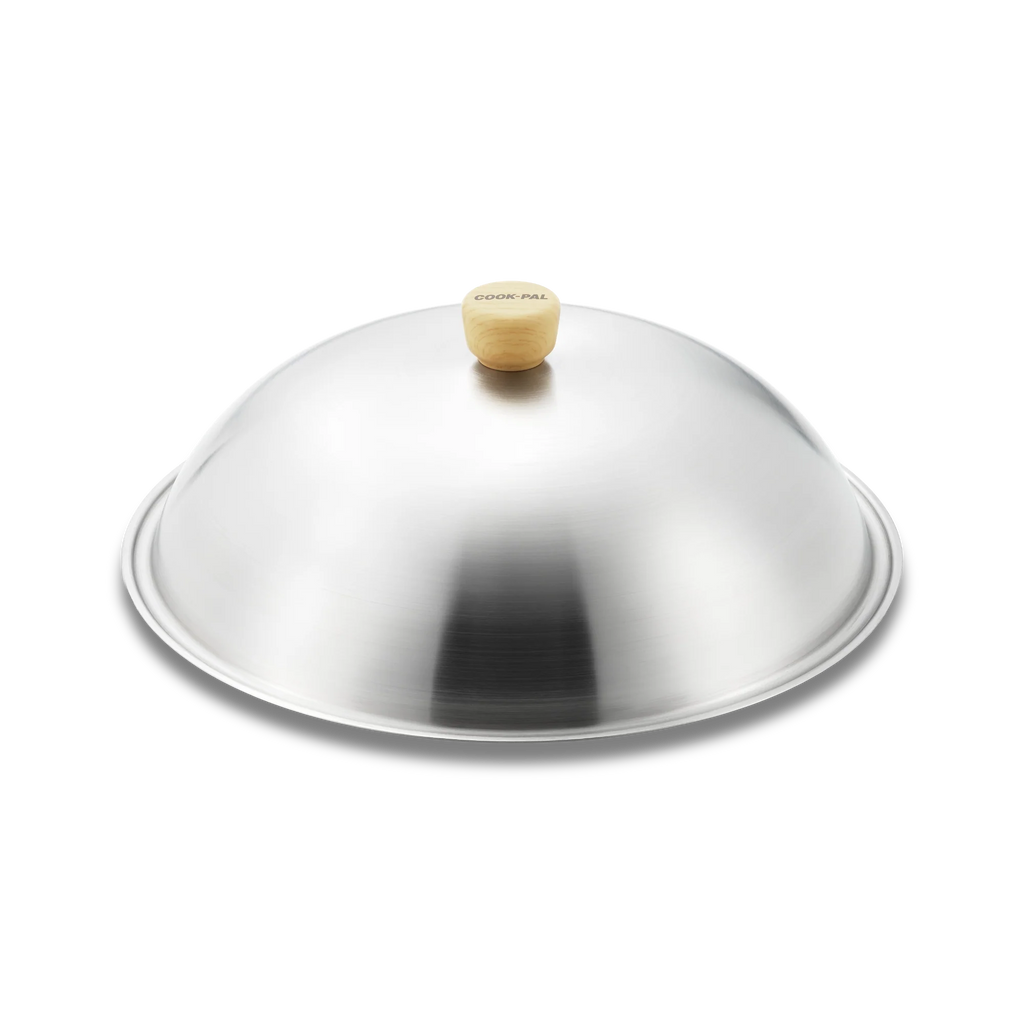 Yoshikawa 36cm Carbon Steel Wok with Stainless Steel Lid – Made in Japan