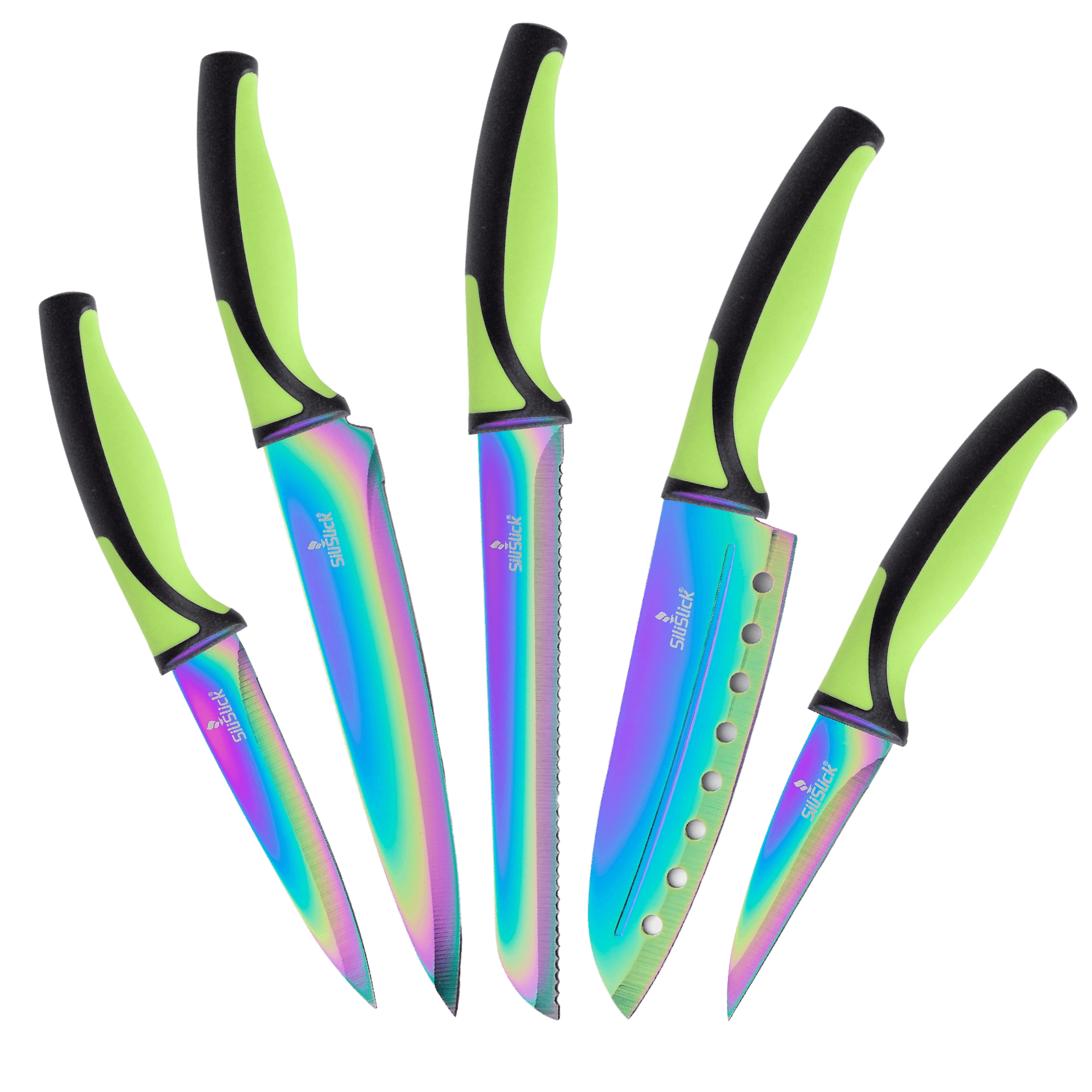 Kitchen Knife Set - Green Handle