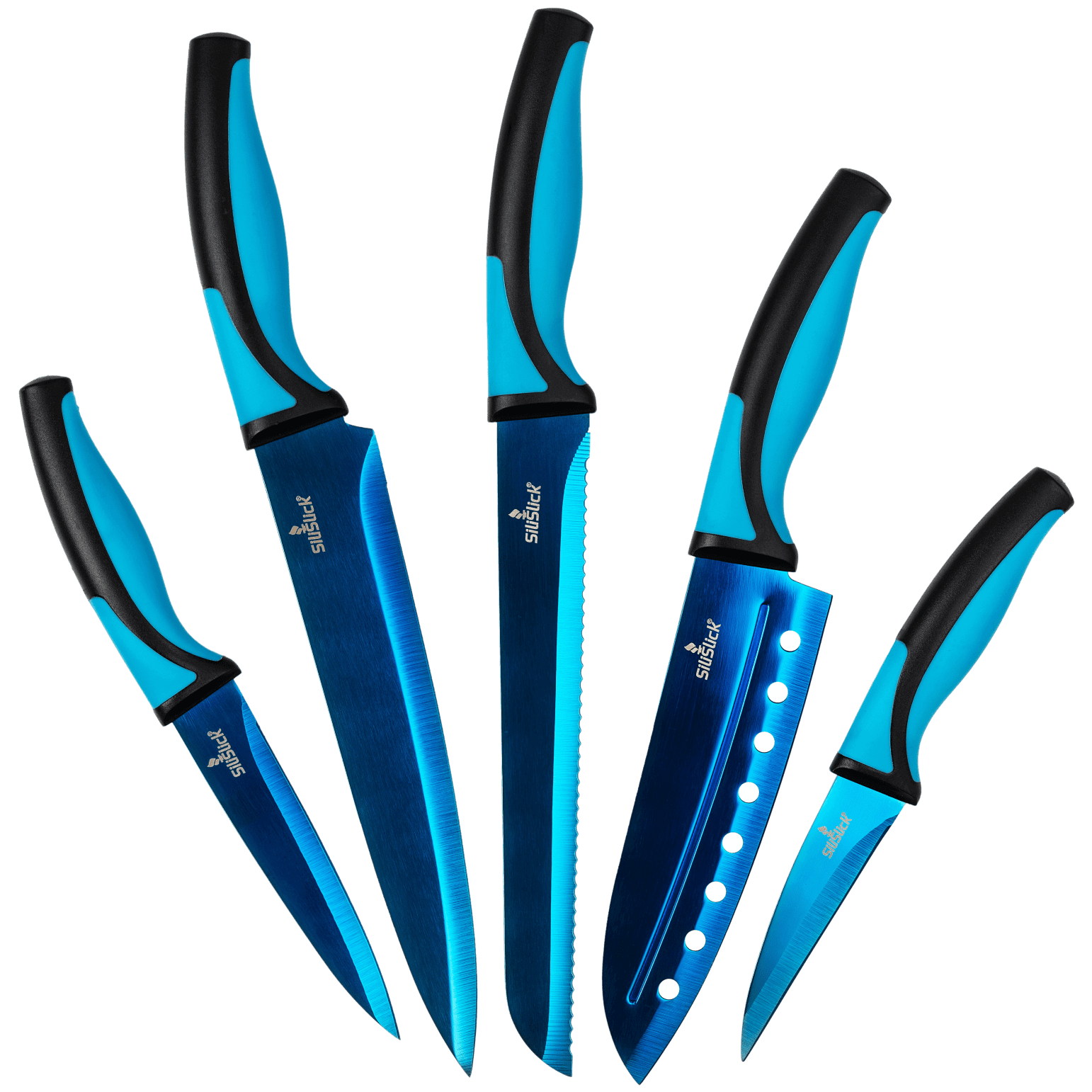 Kitchen Knife Set - Titanium Coated Blades