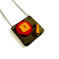 Abstract Geometric Pendant Necklace Handmade