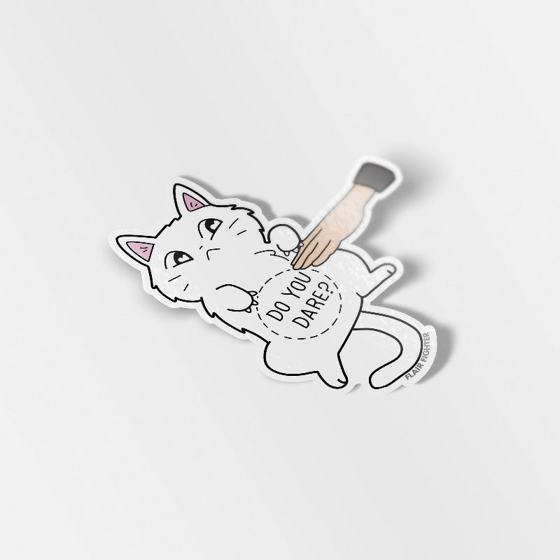 Do You Dare (Khao Manee Cat) Vinyl Sticker