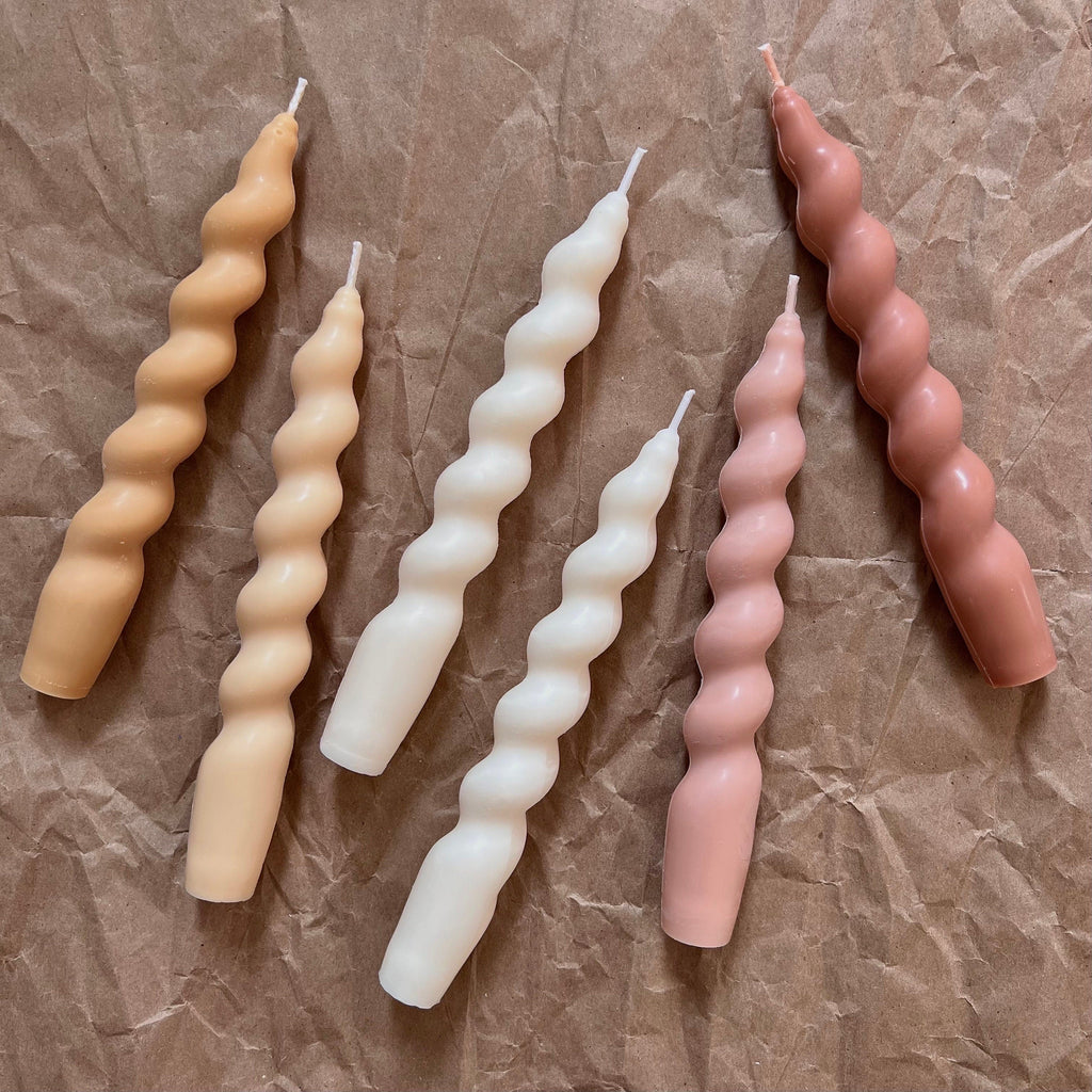 Twisted Soy Wax Taper Candle | Handmade Home Decor