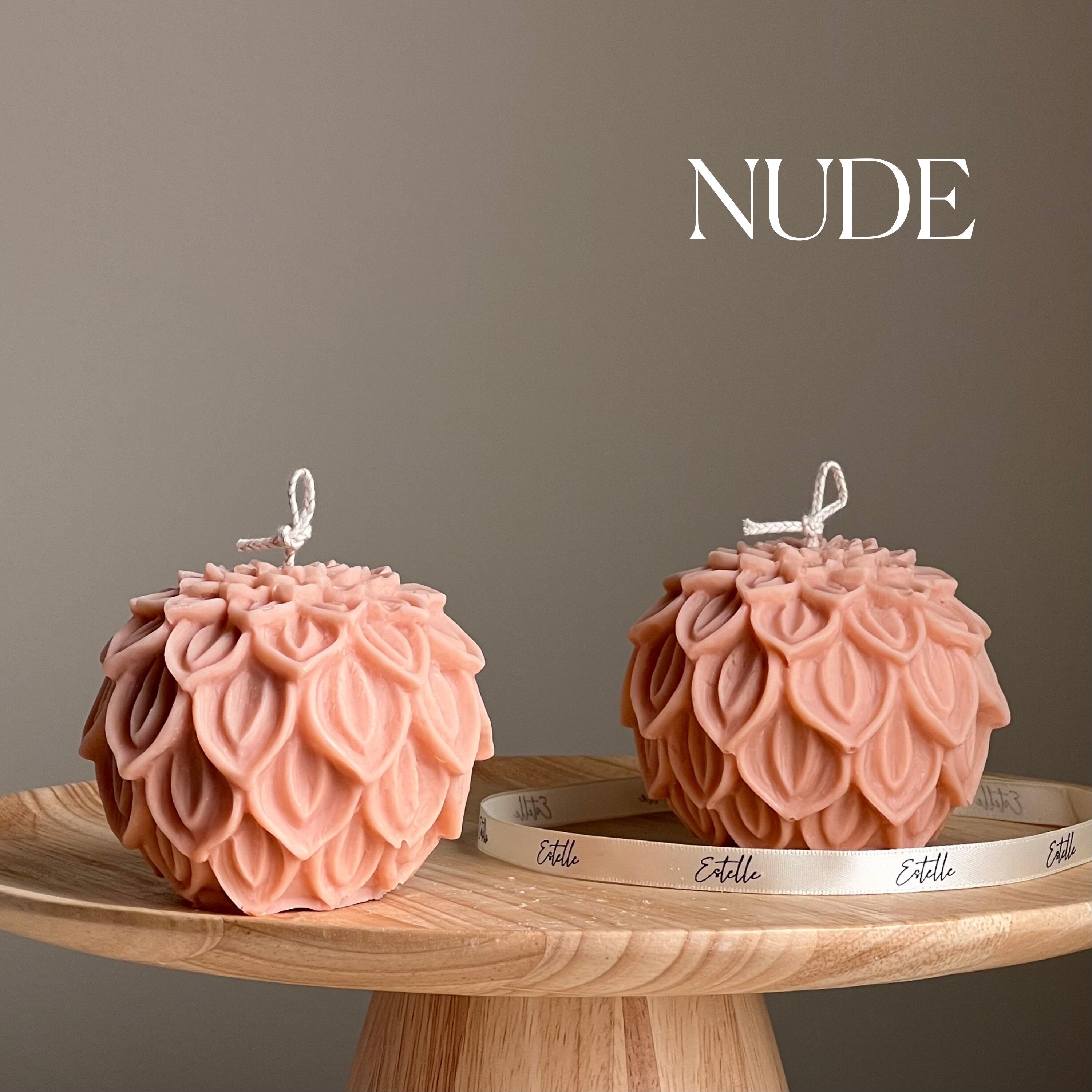 Lotus Flower Soy Wax Candle: Handmade Decorative Candle