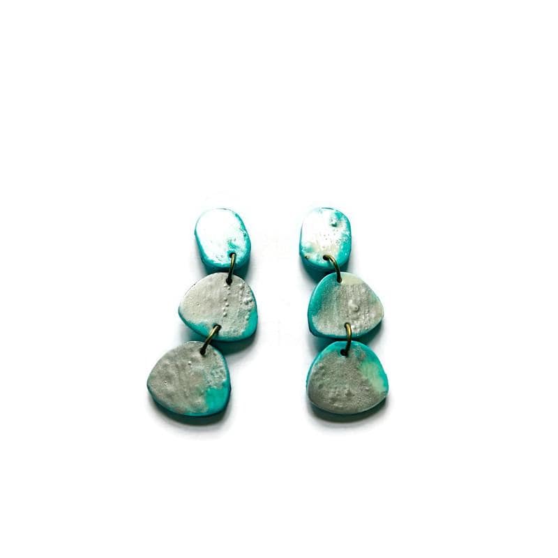 Icy Blue & Silver Necklace & Earring Set