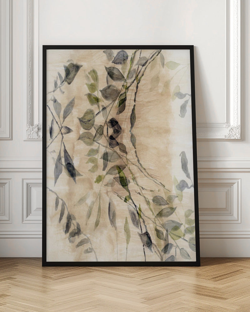 Wall art Colour Washed Leaves No3