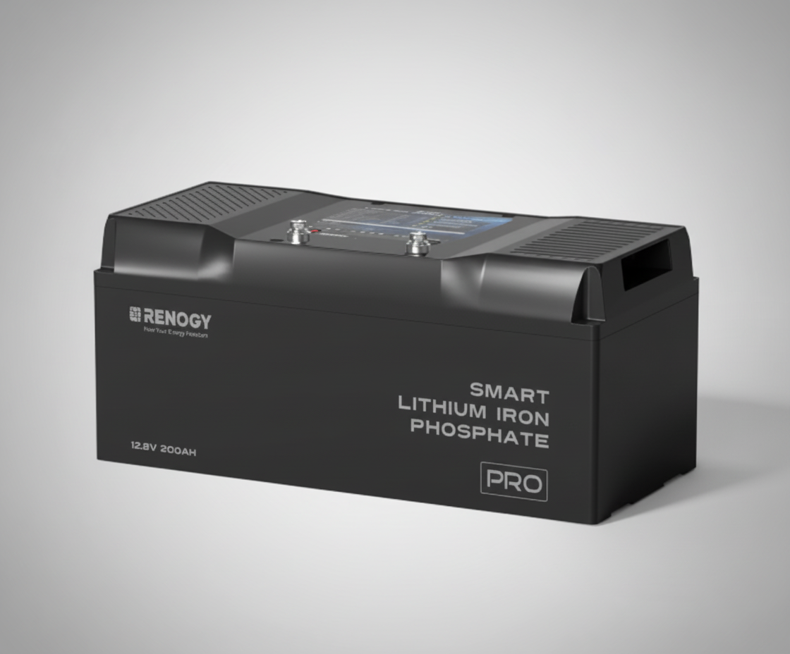 Pro- 12V 200Ah Smart Lithium Iron Phosphate Battery w/ Bluetooth & Self-Heating
