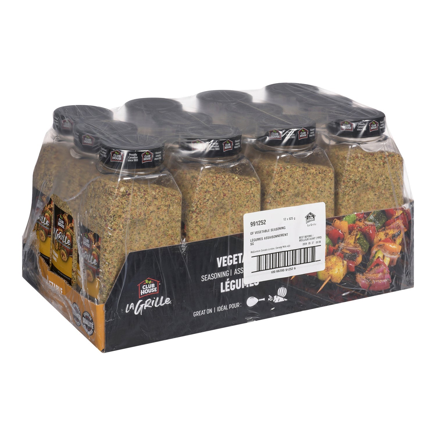 Vegetable Seasoning La Grille - 12 x 625 g (Case = 1 x 625 g) - Mccormick & Co - Restaurant and Foodservice Ingredients - Canadian Distribution - Ships Free Within Canada on Orders Above CAD $199