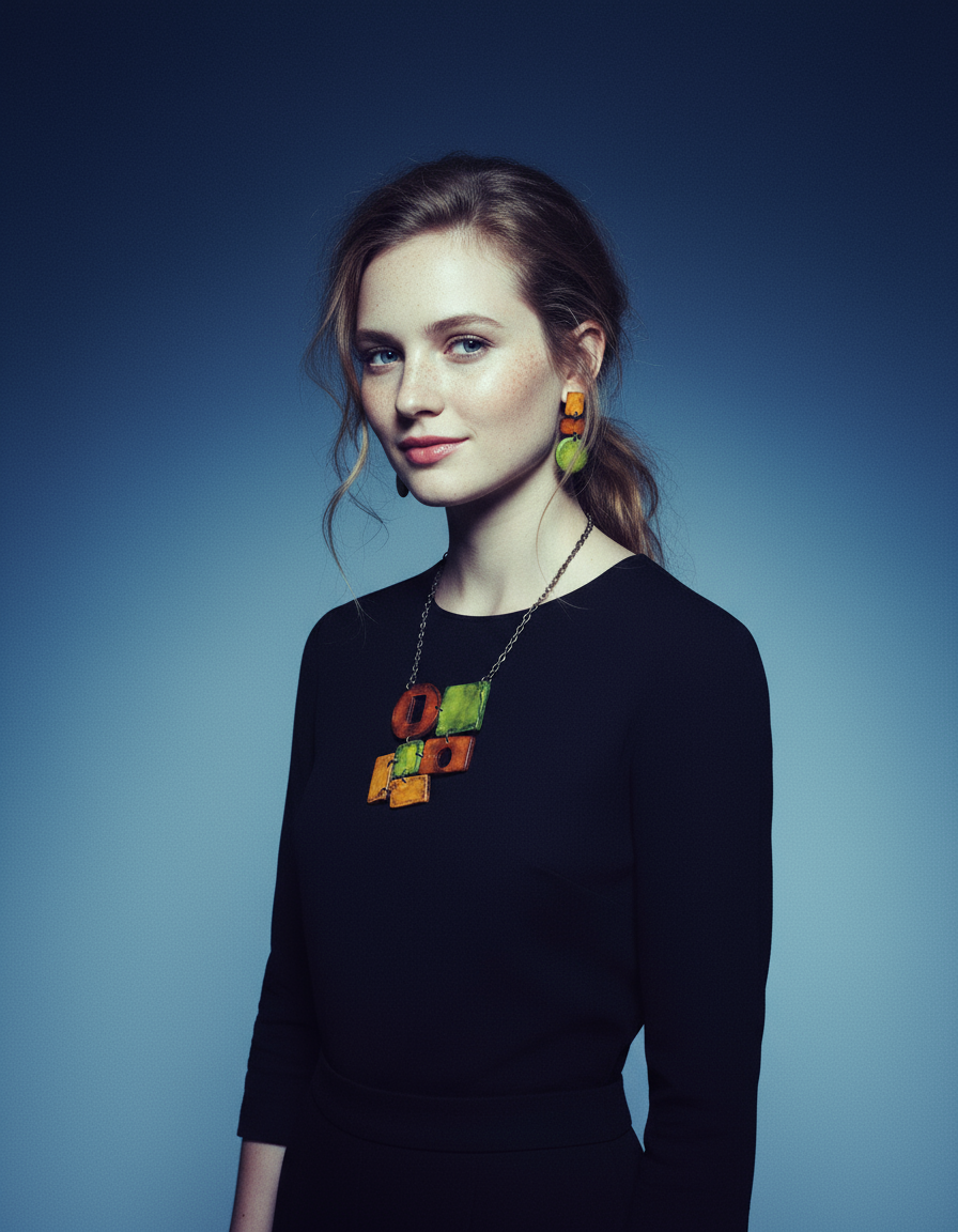 Trendy Earth Tone Earrings in Brown, Yellow and Green- "Dani"